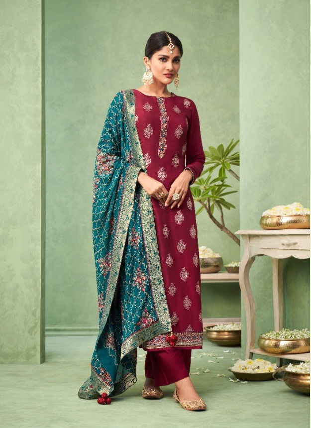 Glossy Simar Gulnoor 1845 Series Casual Wear Viscose Designer Salwar Kameez Collection